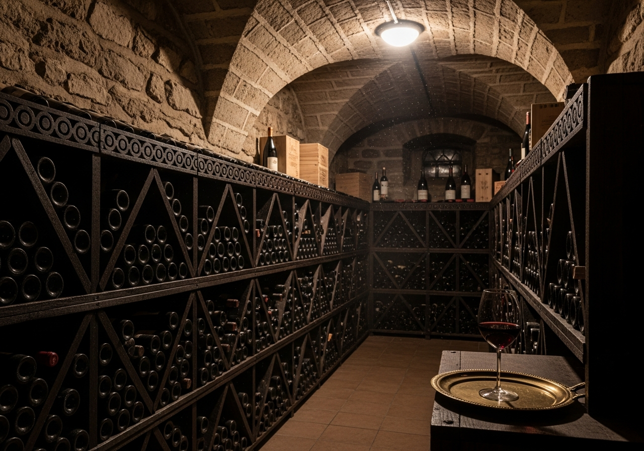 The wine cellar at The Vintage Equestrian Club